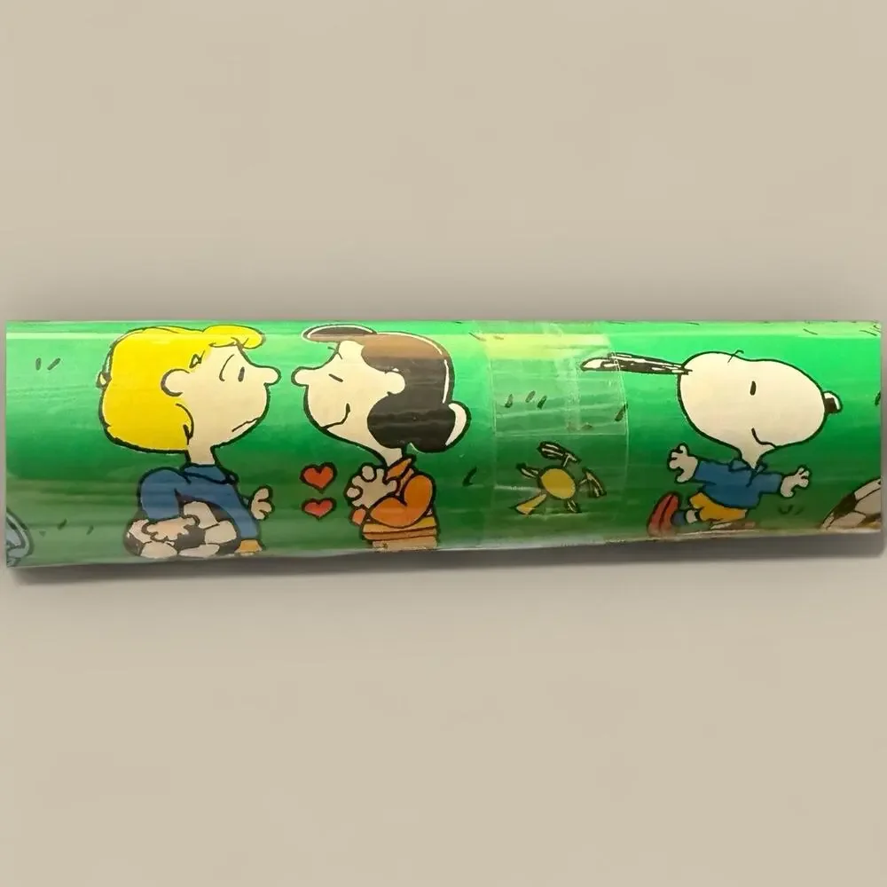 Vtg 90'S Hallmark SNOOPY WOODSTOCK Wrapping Paper NEW 15 Sq Ft Soccer Birthday